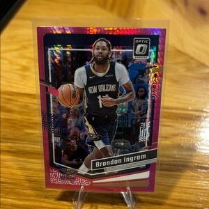 Optic Basketball Trading Card - Brandon Ingram pink fractor New Orleans pelicans